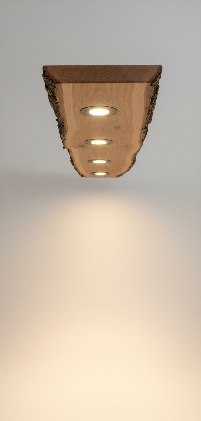 Oak Beam, Soft Ceiling Glow