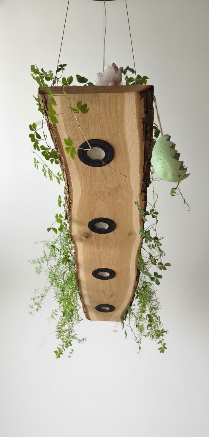 Solid Oak, Live Edge, Gentle Light
